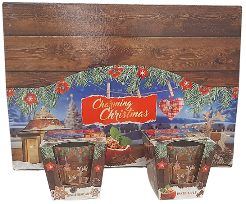 Bartek Candles 12 set Charming Christmas Baked Apple 6x115g + Charming Christmas Gingerbread 6x115g