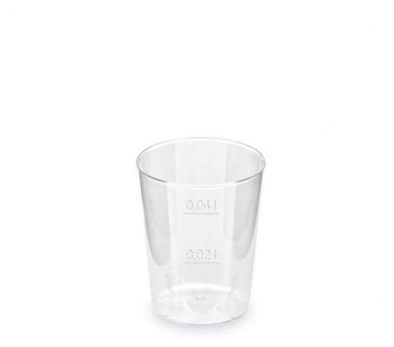 Wimex plastový pohárik crystal priehľadný PP 4cl 50ks