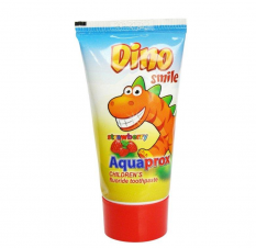 Aquaprox Dino Smile Eper ízű gyermek fogkrém fluorral 60g